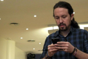 El líder de Podemos, Pablo Iglesias, en una imagen reciente antes de comparecer ante la prensa en el Congreso-CHEMA MOYA / EFE
