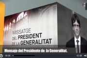 Careta de presentación previa al mensaje de Carles Puigdemont en TV-3.-TVC