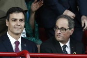 Pedro Sánchez y Quim Torra, el pasado 22 de junio, en Tarragona.-/ EFE / JESÚS DIGES