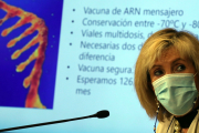 Verónica Casado, en un momento de su comparecencia. ICAL