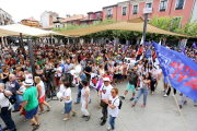 Llegada a Aranda de la marcha lenta organizada por las plataformas. ICAL