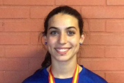 Eva Santidrián posa con la medalla de plata.-