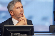 El ministro del Interior, Fernando Grande-Marlaska, durante una comparecencia en el Congreso.-FERNANDO ALVARADO (EFE)