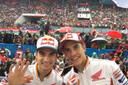 Pedrosa y Márquez, en el circuito de Sentul (Indonesia).-REPSOL HONDA MEDIA
