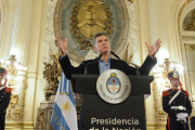 El presidente argentino Mauricio Macri en un acto en Buenos Aires este lunes.-EFE