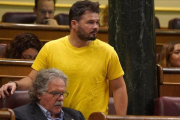 Gabriel Rufián y Joan Tardà, en el Congreso.-JOSÉ LUIS ROCA