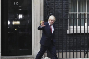 Boris Johnson tras ser nombrado ministro de Exteriores del Reino Unido.-