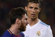 Messi y Cristiano, en su último gran clásico español en el Camp Nou, en Mayo del 2018.-