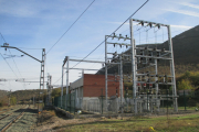 Una de las subestaciones eléctricas de la red ferroviaria en la provincia de Burgos. ADIF