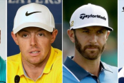 Jordan Spieth, Rory McIlroy, Dustin Johnson y Jason Day.-AP