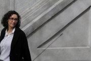 Marta Rovira, a su salida del Tribunal Supremo.-JOSÉ LUIS ROCA
