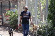 Jorge Javier saca a pasear a sus perros tras sufrir el ictus.-EUROPA PRESS