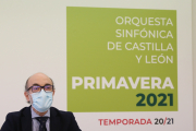 Ortega, durante la presentación de la programación de primavera de la Orquesta Sinfónica de Castilla y León. ICAL