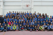 Uno de los grupos de entrenamiento del Campos de Castilla UBU que trabaja habitualmente en el polideportivo del centro escolar Diego Marín Aguilera-Raúl G. Ochoa