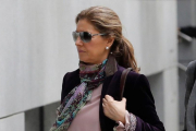 Rosalia Iglesias, mujer del extesorero Luis Bárcenas, a su llegada hoy a la Audiencia Nacional.-JUAN CARLOS HIDALGO (EFE)