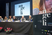 Luis Jorge del Barco, Celia Izquierdo, María Josefa García Cirac, Fidel Herráez, Gonzalo Jiménez y Juan Álvarez Quevedo, ayer, en Lerma.-SANTI OTERO