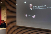 Vegas y Barbero en un momento de la presentación de la IV jornada de foroBurgos.-RAÚL G. OCHOA