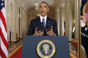 Barack Obama, durante su discurso sobre política migratoria, este jueves en la Casa Blanca.-Foto: AP / JIM BOURG