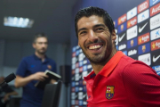 Luis Suárez, en la ciudad deportiva de Sant Joan Despí.-JORDI COTRINA