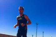 Javi Abad durante un entrenamiento.-