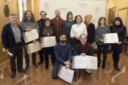 Recogida de premios en el Certamen Provincial de Teatro de la Diputación de Burgos. / RICARDO ORDÓÑEZ
