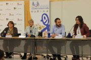 María Jesús Riaño, Elena Alonso, Rodrigo Alonso y Carmen Cuesta en la presentación.-