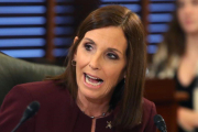 La senadora Martha McSally este miércoles en el Senado.-AFP