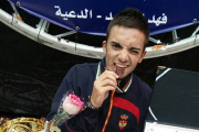 Álvaro Ibáñez posa con la medalla de bronce del torneo individual.-