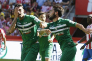 Diego Rico celebra un gol con el Leganés.-LALIGA
