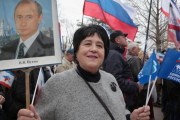Conmemoración del aniversario de la anexión de Crimea en Simferopol.-MAX VETROV