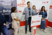 AronIci Castillo, Daniel de la Rosa, Celia Citores y Estrella Paredes en rueda de prensa.