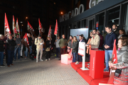 Acto público de inicio de campaña del PSOE en Burgos. Intervienen el secretario general del PSOE de Castilla y León, Luis Tudanca, la secretaria general del PSOE de Burgos, Esther Peña, y el alcalde y candidato a la Alcaldía de Burgos, Daniel de la Rosa