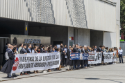 Protesta de abogados, procuradores y graduados sociales en Burgos por la huelga de funcionarios.