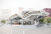 Vista del propyecto ‘Plaza cubierta’ con el que AU Arquitectos y AJO