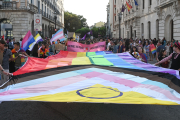 Asistentes a la Manifestación del Día del Orgullo en Burgos el pasado mes de junio.