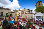 Celebración de la XXIII Fiesta Romana en Honor al Dios Baco, de Interés Turístico de Castilla y León, que se celebra en la localidad burgalesa de Baños de Valdearados.