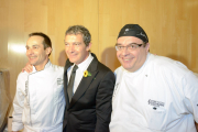 Luis Salinero (Izquierda) con Antonio Banderas en una foto de archivo