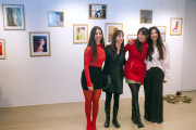 La inauguración de la exposición contó con parte de las artistas participantes