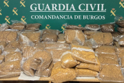 Picadura de tabaco incautada por la Guardia Civil de Burgos.