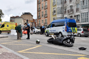 Una motorista atropella a un anciano en la calle Valladolid de Burgos.