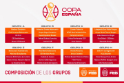 Los 40 equipos que jugarán la Copa España están repartidos en 8 grupos.