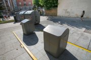 Contenedores soterrados en la calle Nuño Rasura de la capital burgalesa.