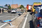 El accidente se produjo en la zona de la Aduana de Burgos.