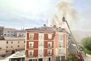 Los Bomberos de Burgos intervienen en la zona.