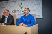 Savignani durante la previa del partido en la sede de la Fundación Caja Rural de Burgos.