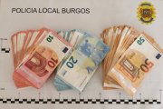 Dinero devuelto por un ciudadano a la Policía Local de Burgos.