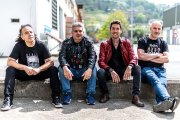 Félix Lasa, Toño Rodríguez, Mikel Lazkano e Ibi Sagarna, la actual formación de Leize, continúan celebrando el 40 aniversario de la banda.