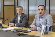 Rafael Barbero y Gonzalo Andrés durante la presentación del análisis 'La industria en el área urbana de Burgos'.