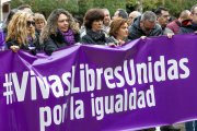 Concentración de esta mañana convocada por los sindicatos UGT y CCOO.