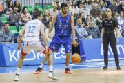 Álex Barrera, durante el partido contra el Menorca.